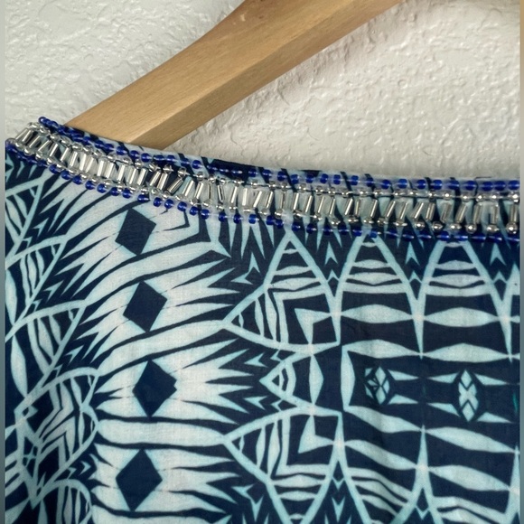 NWT Parker Beach Embellished Cover Up Size XS/S Blue Beaded Revolve - Picture 9 of 11
